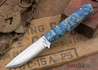 Cross Knives: Bushcraft LT Knife - Stabilized Dyed Box Elder - White Liners