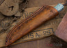 Cross Knives: Bushcraft LT Knife - Stabilized Dyed Box Elder - White Liners