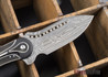 Todd Begg Knives: Steelcraft Series - Field Marshall - Black & Silver Titanium - Draupner Damasteel - I