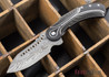 Todd Begg Knives: Steelcraft Series - Field Marshall - Black & Silver Titanium - Draupner Damasteel - L