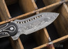 Todd Begg Knives: Steelcraft Series - Field Marshall - Black & Silver Titanium - Thor Damasteel - C