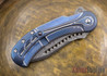 Todd Begg Knives: Steelcraft Series - Field Marshall - Blue & Silver Titanium - Thor Damasteel - C