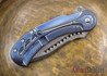 Todd Begg Knives: Steelcraft Series - Field Marshall - Blue & Silver Titanium - Thor Damasteel - D