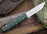 Cross Knives: Bushcraft LT Knife - Blue/Green Micarta - Yellow Liners
