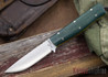 Cross Knives: Bushcraft LT Knife - Blue/Green Micarta - Yellow Liners