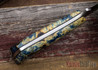 Cross Knives: Boys Hunter Knife - Blue Maple Burl - Black Liners