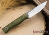 Fiddleback Forge: Recluse - Evergreen Burlap Micarta - Natural / Lime Liners - A2 Steel
