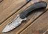 Todd Begg Knives: Steelcraft Series - Field Marshall - Black & Silver Titanium - Grosserosen Damasteel - FF