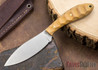 L.T. Wright Knives: Small Northern Hunter - Natural Canvas Mountain Micarta