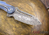 Todd Begg Knives: Steelcraft Series - Field Marshall - Blue & Silver Titanium - Draupner Damasteel - K