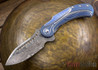 Todd Begg Knives: Steelcraft Series - Field Marshall - Blue & Silver Titanium - Thor Damasteel - L