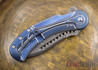 Todd Begg Knives: Steelcraft Series - Field Marshall - Blue & Silver Titanium - Thor Damasteel - N