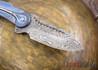 Todd Begg Knives: Steelcraft Series - Field Marshall - Blue & Silver Titanium - Thor Damasteel - O