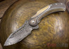 Todd Begg Knives: Steelcraft Series - Field Marshall - Bronze, Gold, & Silver Titanium - Thor Damasteel - B