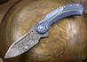 Todd Begg Knives: Steelcraft Series - Field Marshall - Blue & Silver Titanium - Grosserosen Damasteel - AA