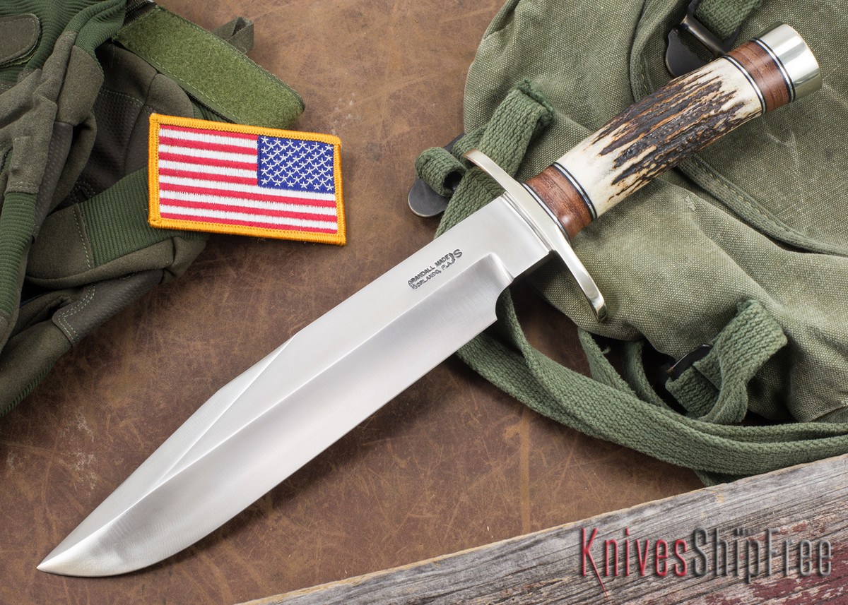 Randall Made Knives Model 129 Sportsman Bowie w/ 14 Grind Stag and