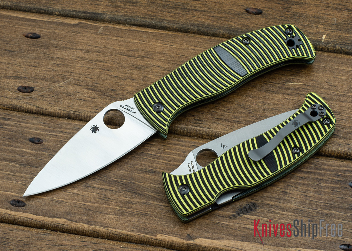 Spyderco Caribbean Salt Series Black & Yellow G10 LC200N Steel