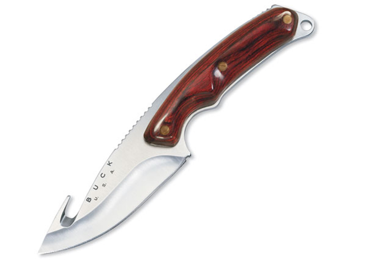 Buck Knives Alpha Hunter Gut Hook Rosewood All Knives Ship Free