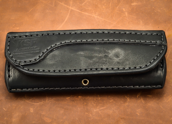 Bexdug Knives Sheath,Leather EDCs Pocket Slip For Folding Knives | 2.16x0.98x4.72in EDCs Leather Sheath Belt Knives Holster For Fishing, Picnic