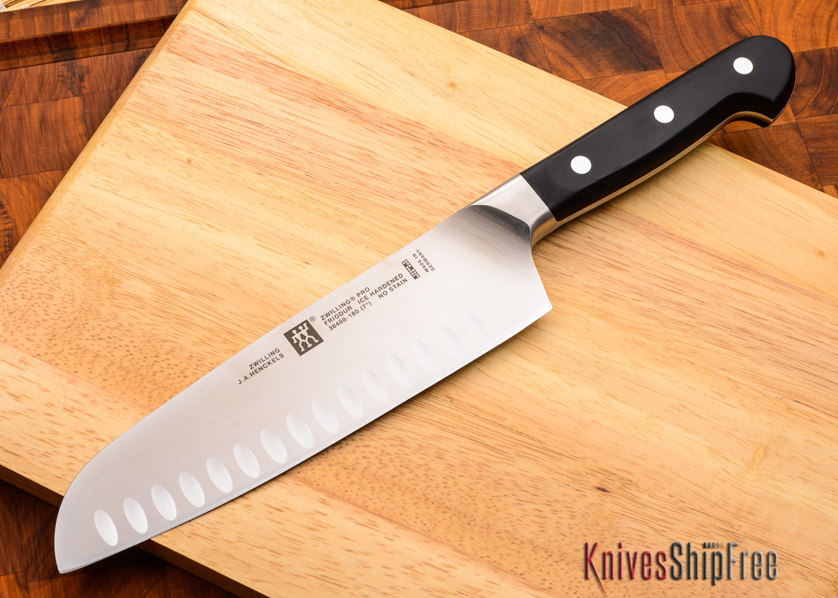 Henckels ZWILLING Pro 7" Santoku & Cutting Board Set All Knives