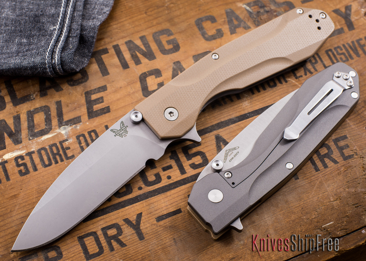 Benchmade Knives 928 Osborne Proxy Titanium Tan G 10 All Knives Ship Free