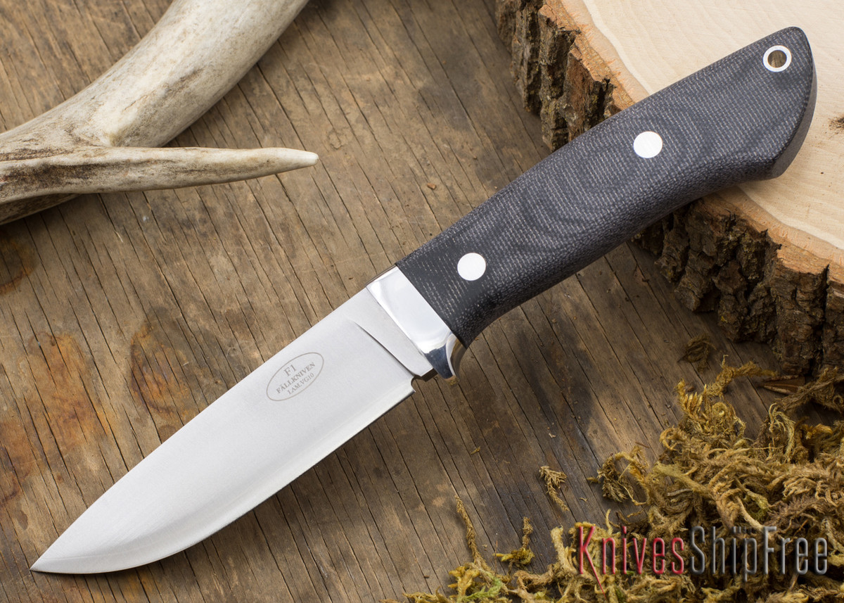 Fallkniven Custom F1 Black Canvas Micarta Matte All Knives Ship Free