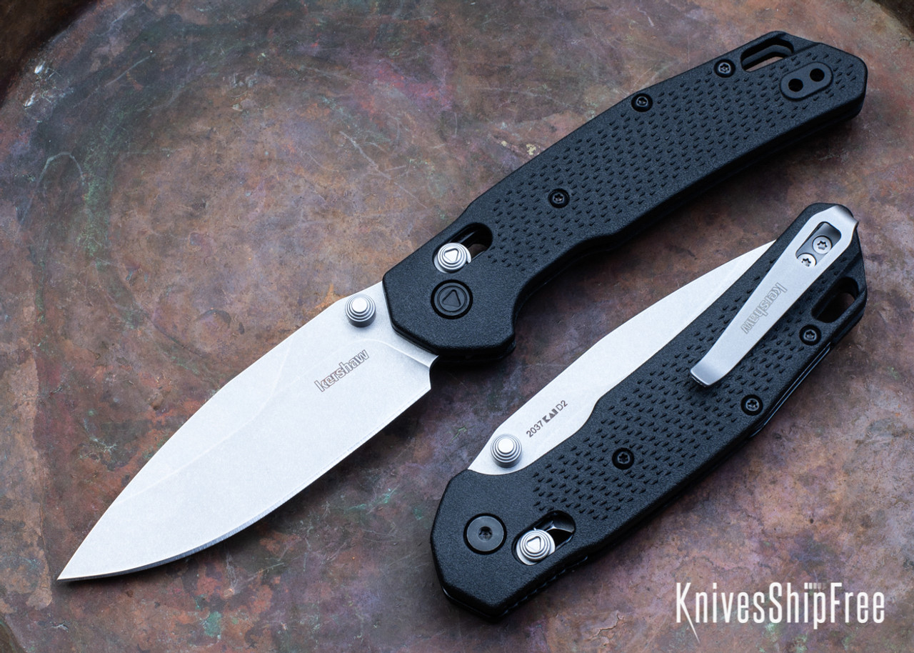 Kershaw Knives Iridium Gray Anodized Aluminum D2 Tool Steel
