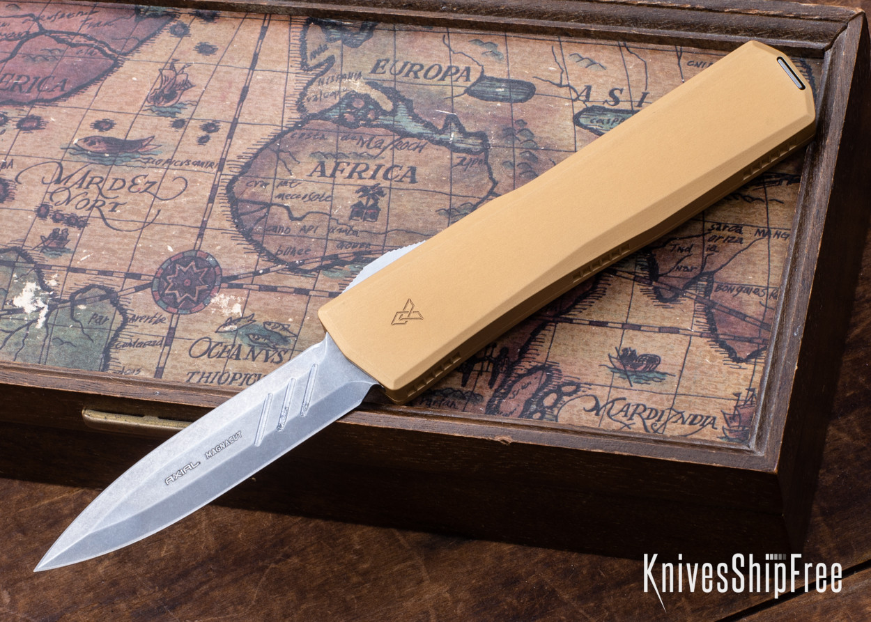 Axial Shift OTF Auto Tan Anodized Aluminum MagnaCut Double