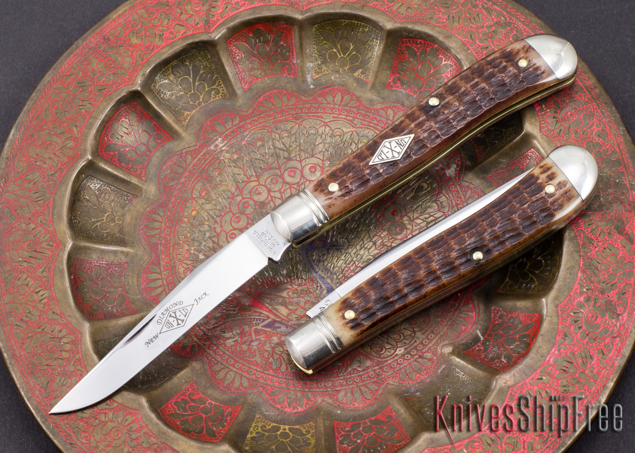 Great Eastern Cutlery: #48 Diamond Jack SFO - Antique Amber Jigged