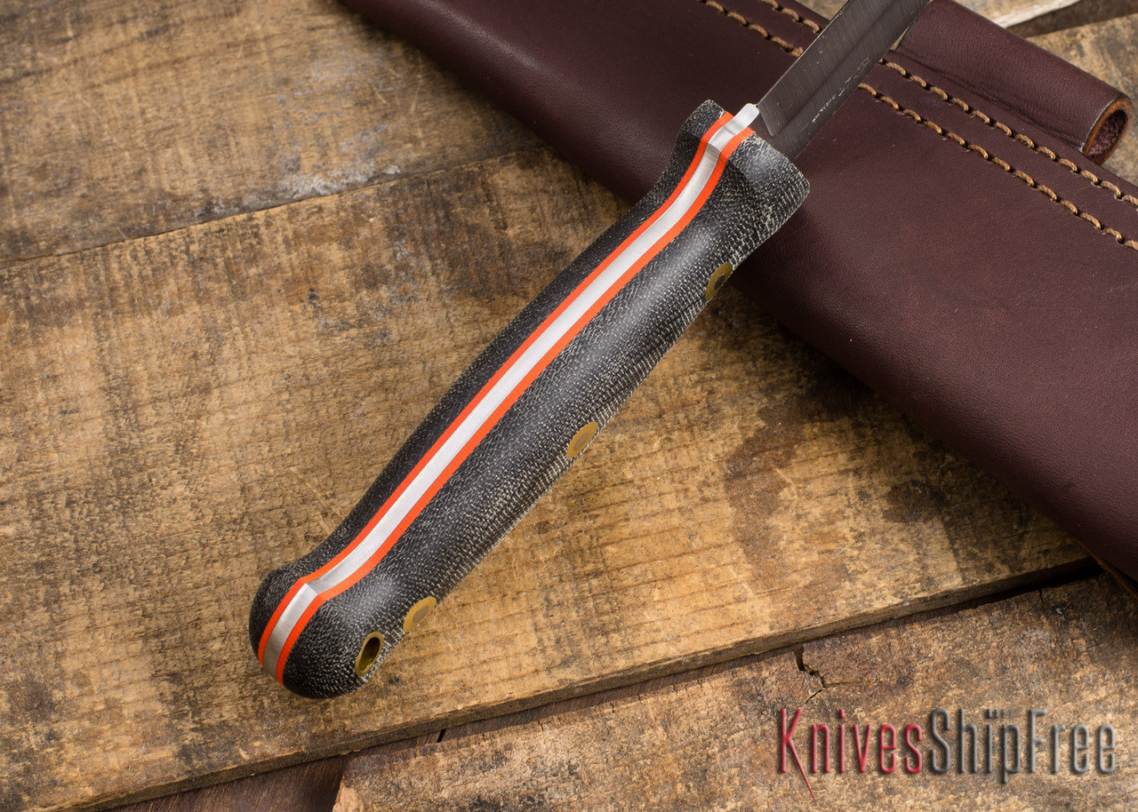 L.T. Wright Knives: GNS - Saber Grind - Black Canvas Micarta