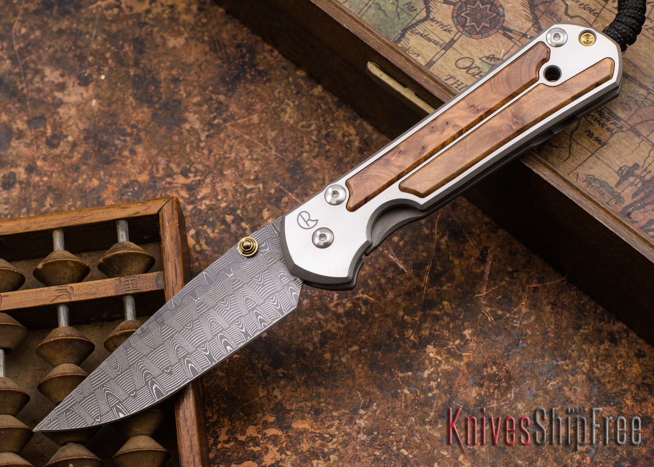 Chris Reeve Knives: Large Sebenza 21 - Thuya Burl - Basketweave
