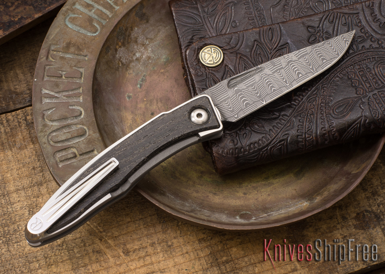 Chris Reeve Knives: Mnandi - Bog Oak - Basketweave Damascus - 021573
