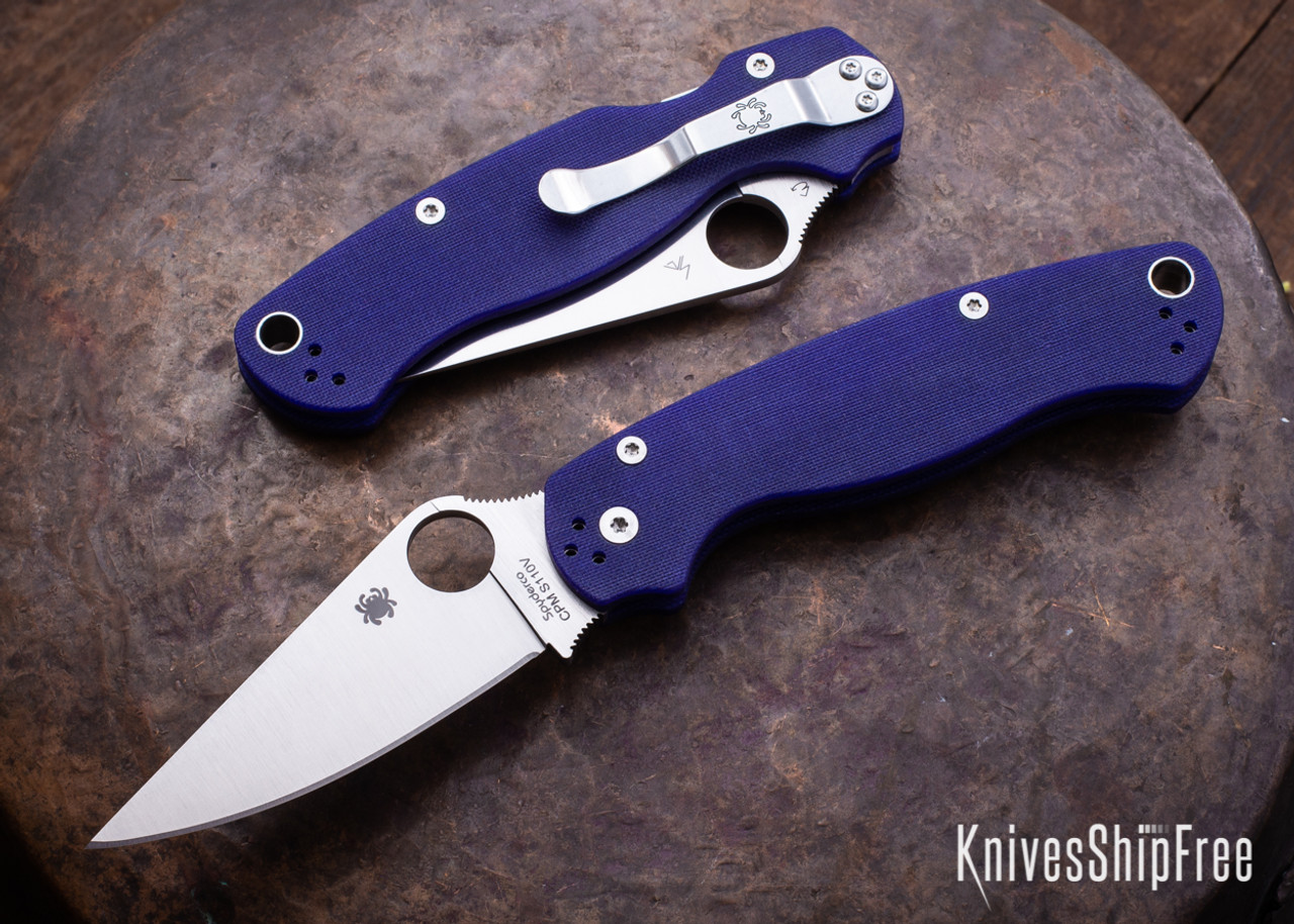 Spyderco: Para Military 2 - Dark Blue G-10 - CPM-S110V - C81GPDBL2