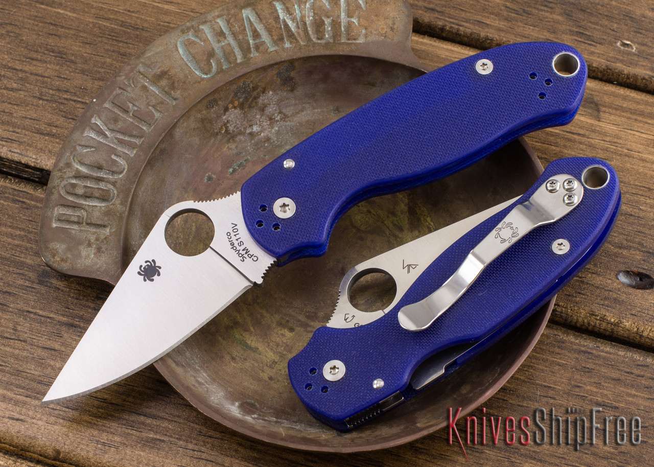 Spyderco: Para Military 3 - Dark Blue G-10 - CPM-S110V - C223GPDBL