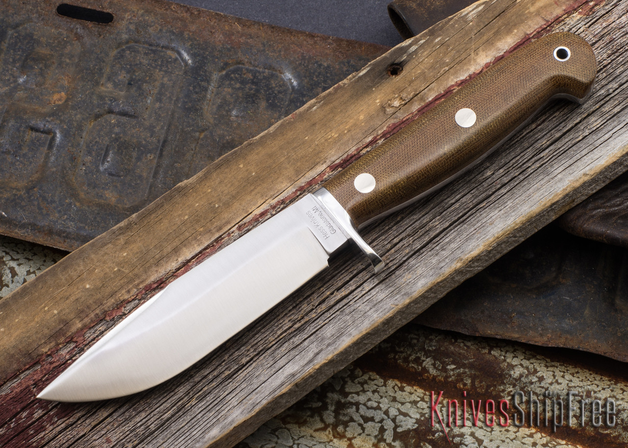 Hess Knifeworks: Outdoorsman - Brown Micarta