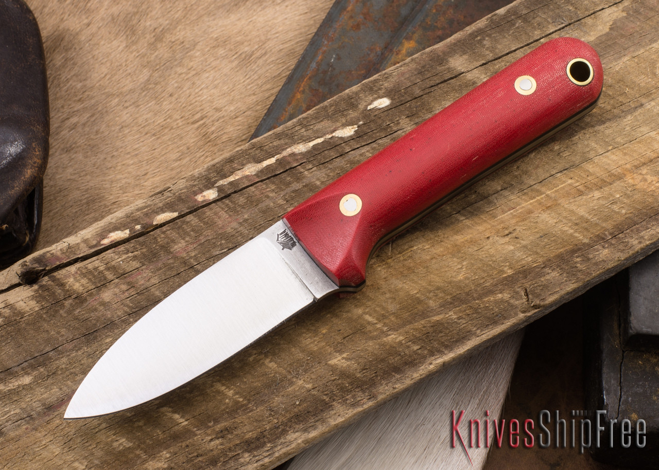 L.T. Wright Knives: Next Gen - Red Linen Micarta - Black Liners