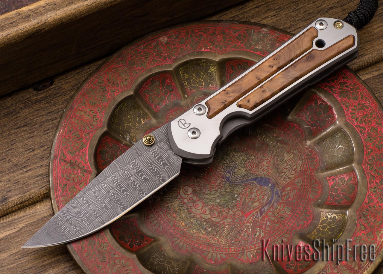 Chris Reeve Knives: Large Sebenza 21 - Thuya Burl - Basketweave