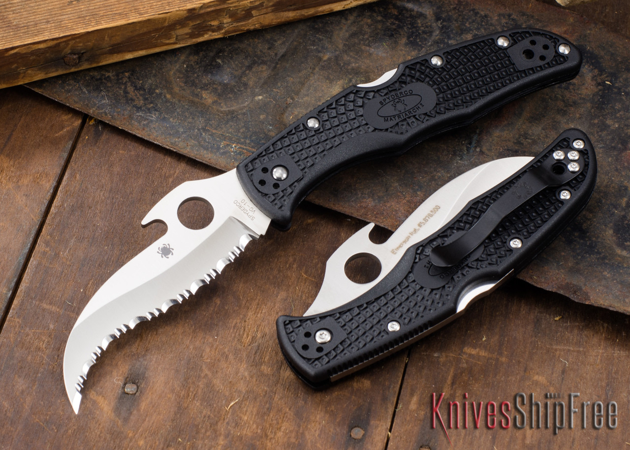Spyderco: Matriarch 2 - Emerson Wave - Serrated VG-10 - Black FRN