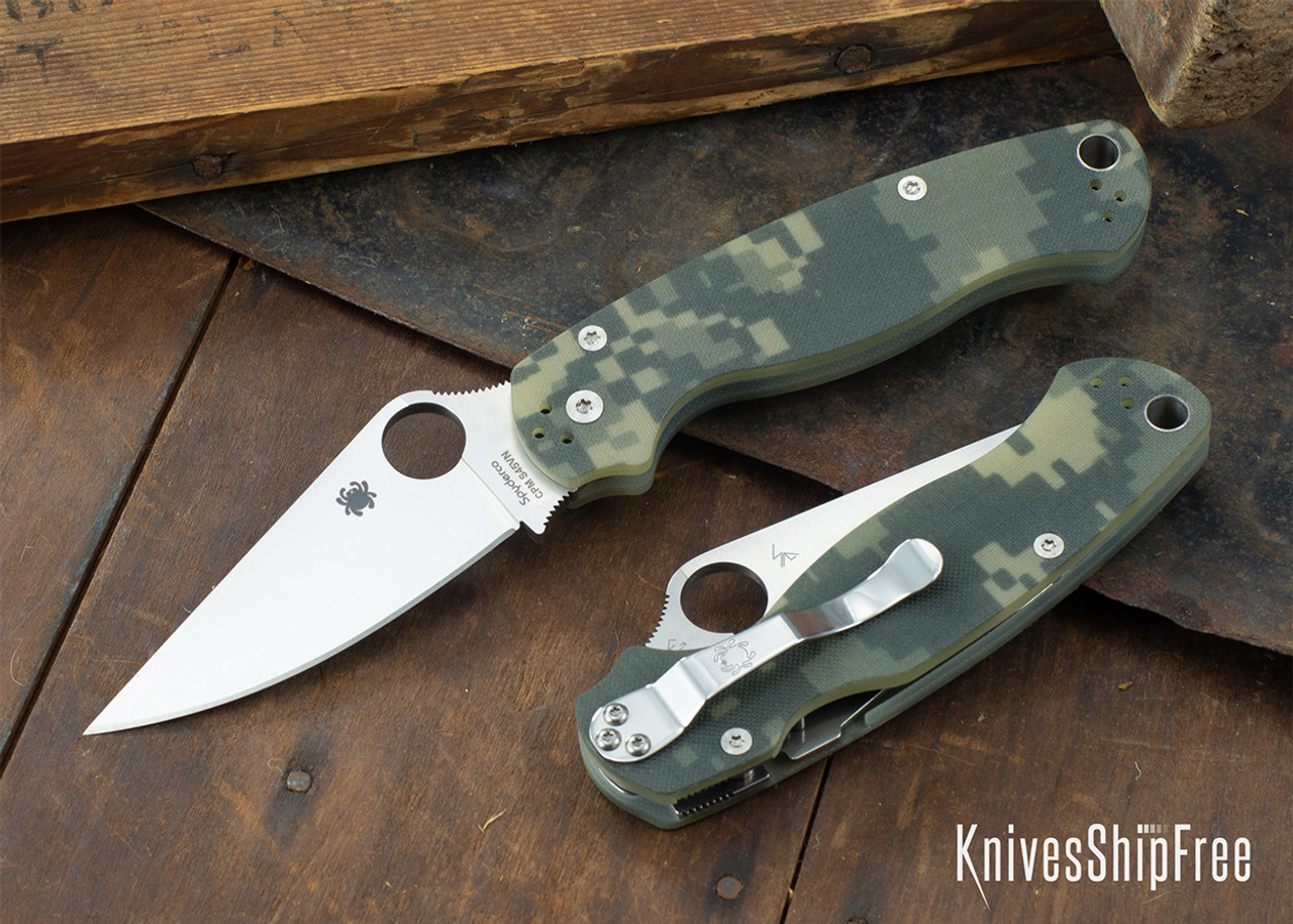 Spyderco: Para 2 - Plain Edge - Digi Camo G-10 - CPM-S45VN