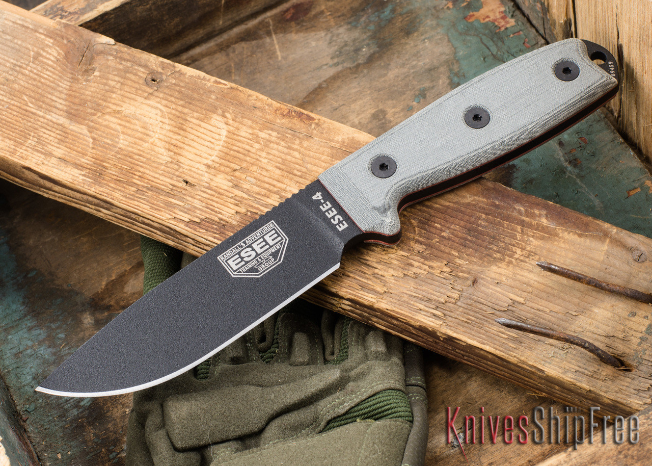 【未使用】ESEE Knives  ESEE-4（直刃） Amazon.com: ESEE 4P Survival Fixed Blade Knife, OEM Sawtooth