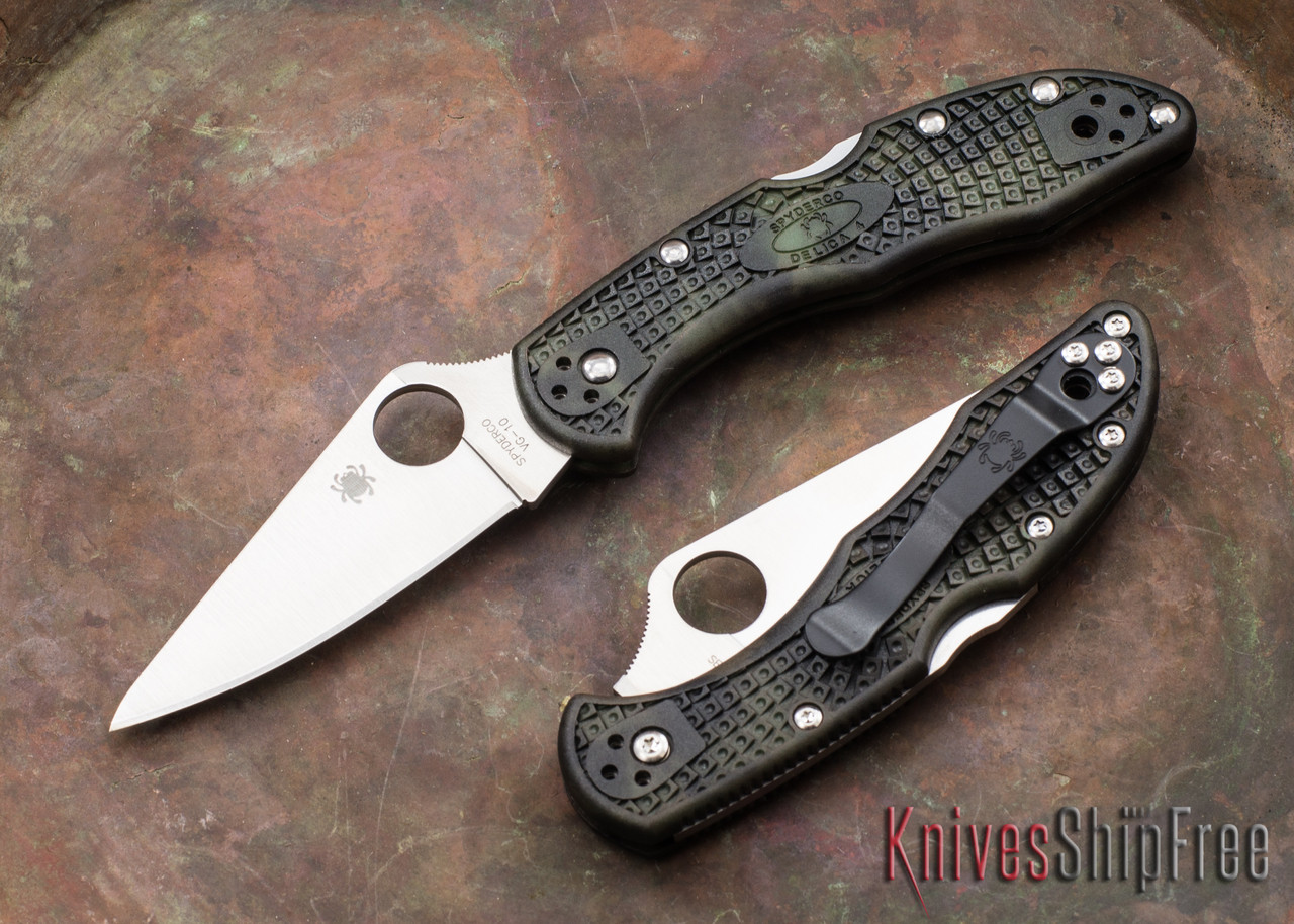 Spyderco: Delica 4 - Zome Green FRN - VG-10 - C11ZFPGR