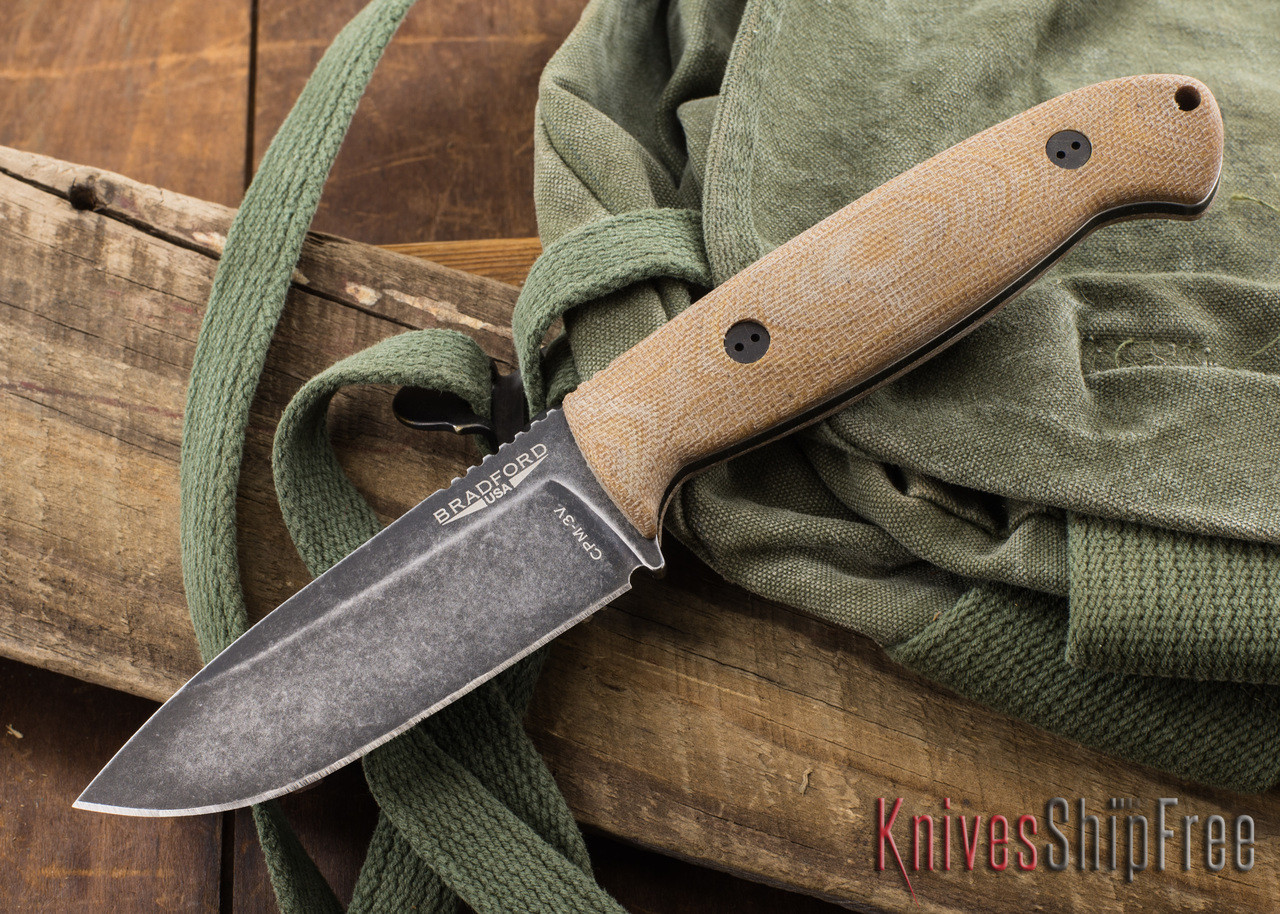 Bradford Knives: Guardian 4.5 - 3D Natural Micarta - CPM-3V