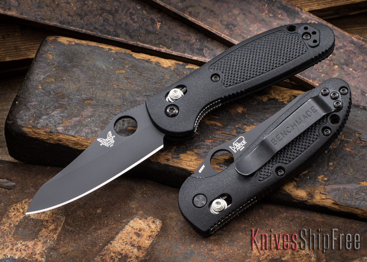 Benchmade Knives: 555BK-S30V Mini-Griptilian - Sheepsfoot - Black