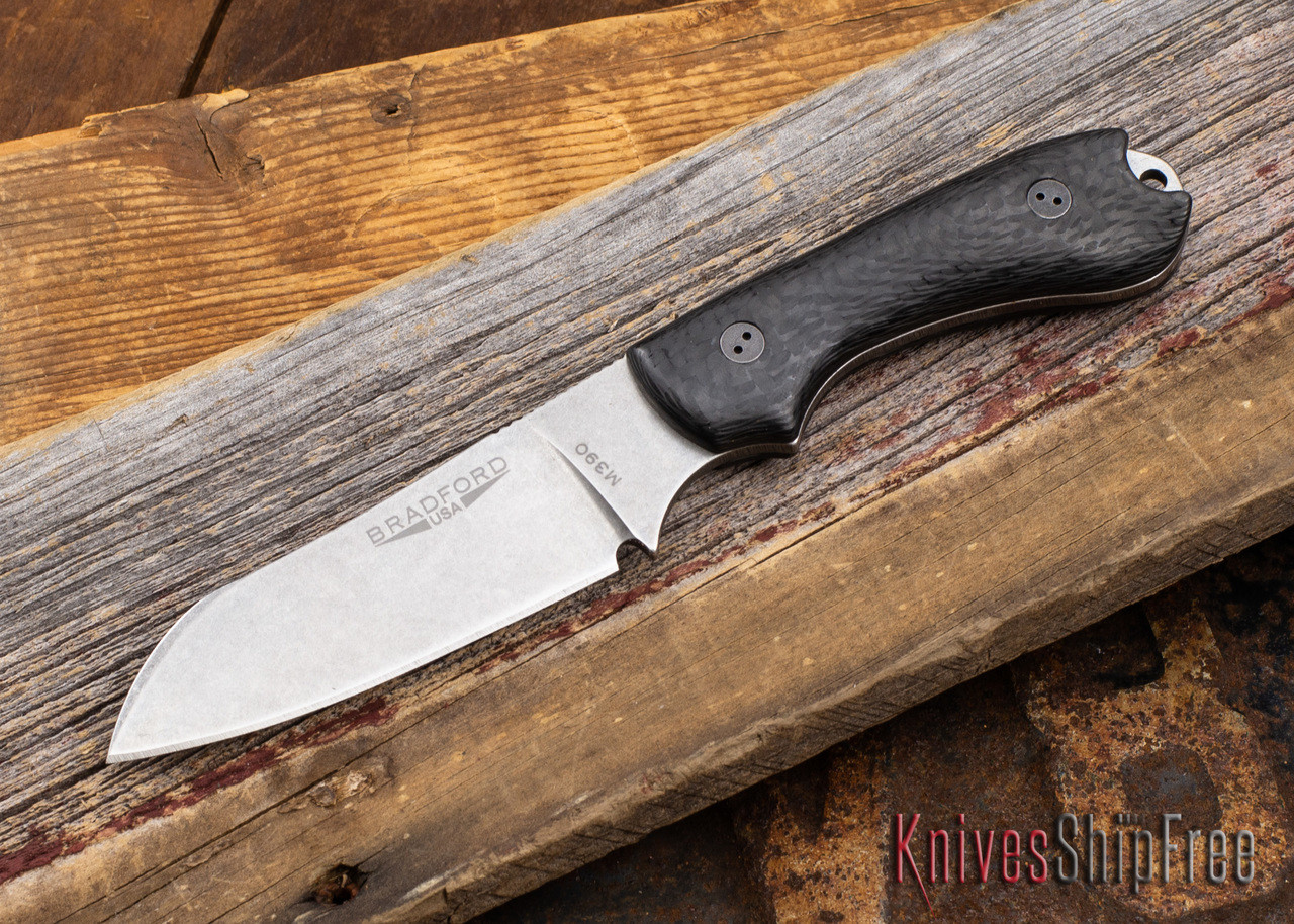 Bradford Knives: Guardian 3 Sheepsfoot - 3D Carbon Fiber - M390