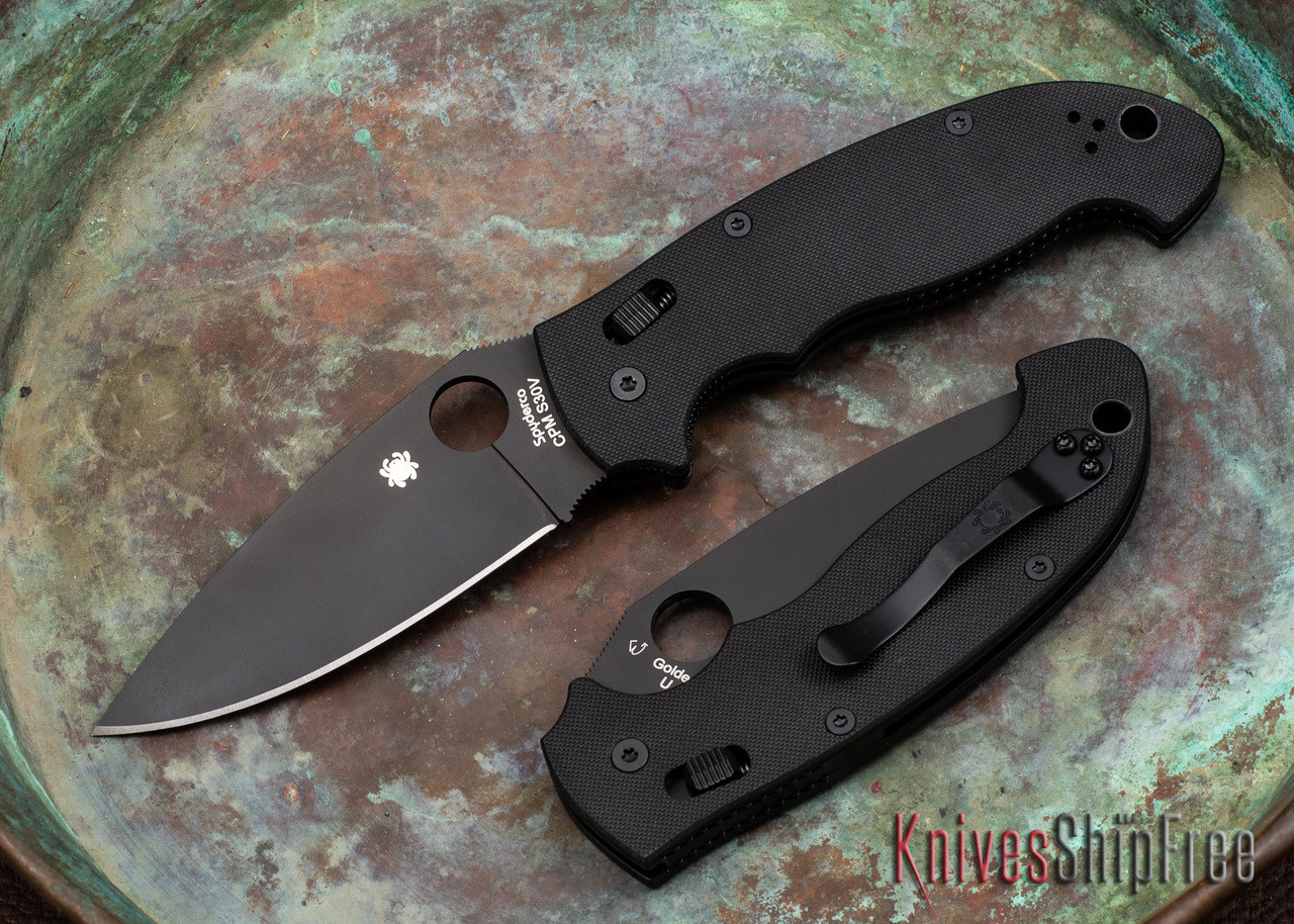 Spyderco: Manix 2 XL - Black G-10 - Black Blade - CPM-S30V - C95GPBBK2