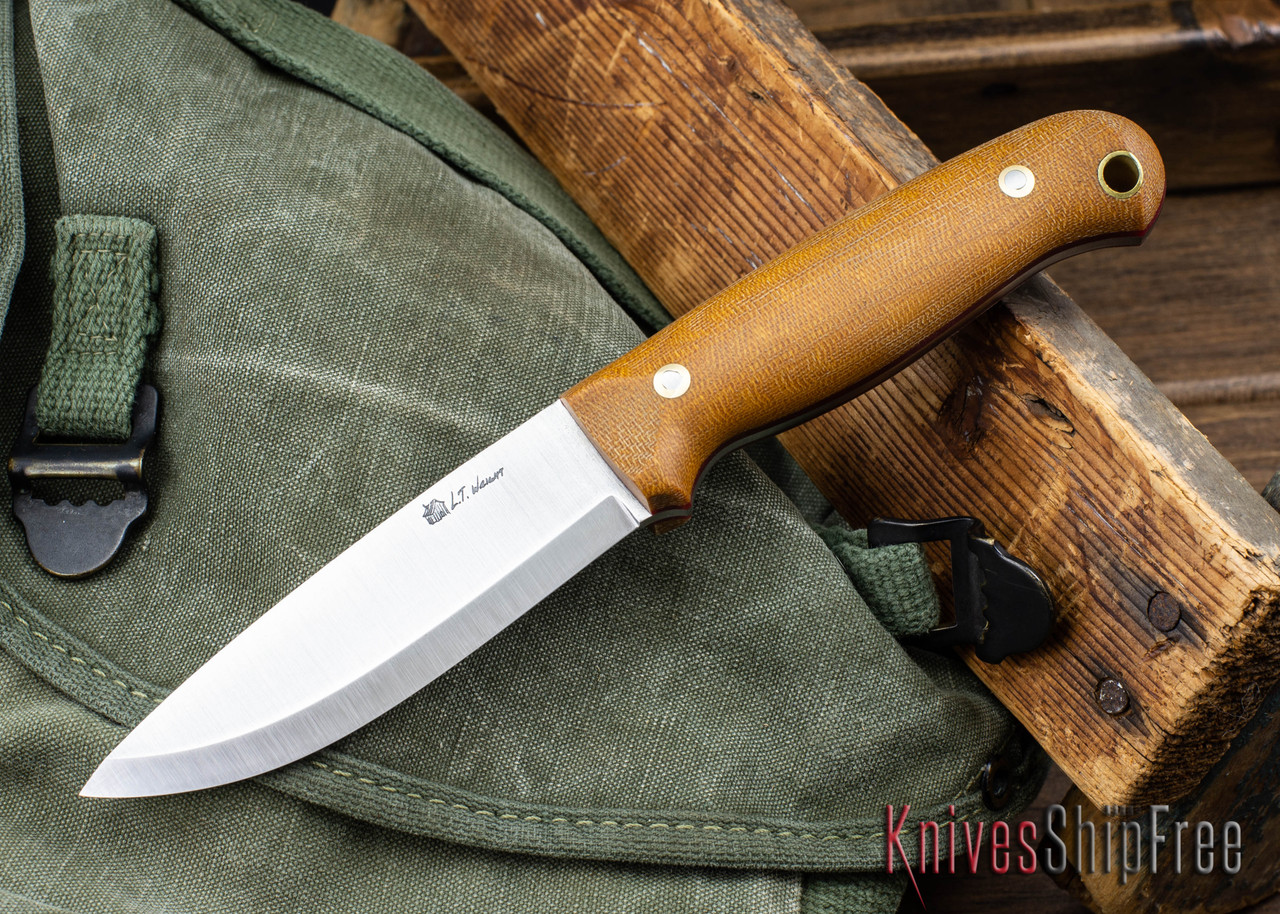 L.T. Wright Knives: Rogue River 3V - Scandi - Natural Micarta