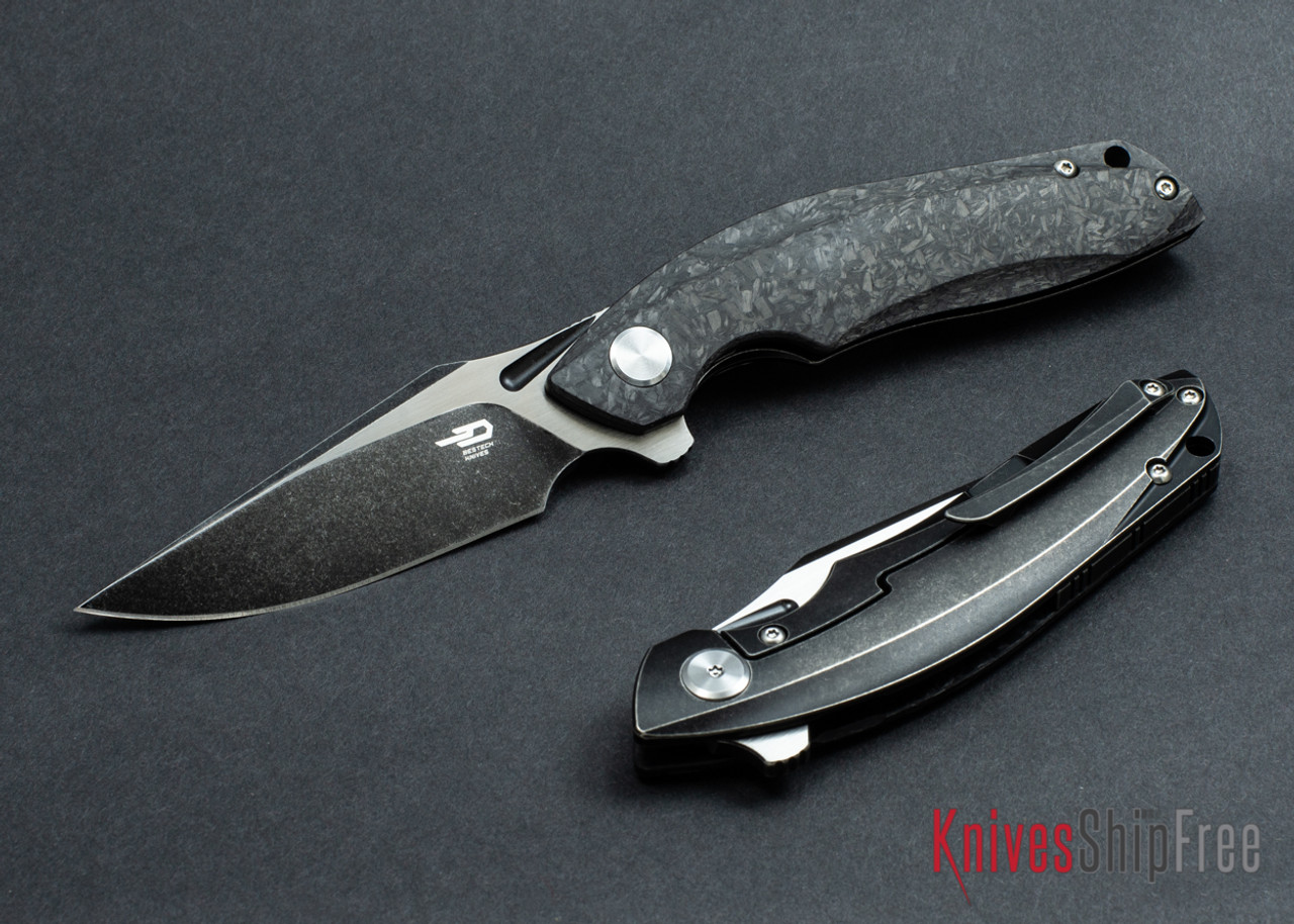 Bestech Knives: Ghost - Titanium & Carbon Fiber - Two-Tone CPM-S35VN