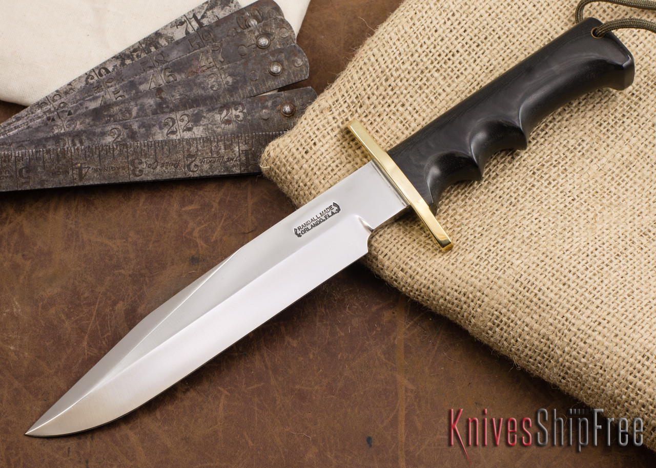 Randall Made Knives: Model 14 Attack - 2-Finger Black Micarta