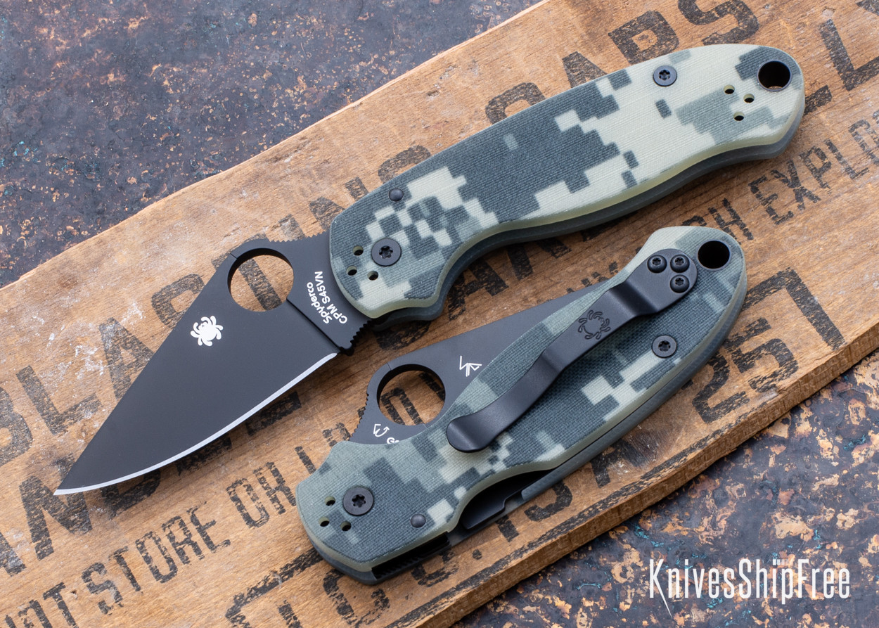 Spyderco: Para 3 - Digi Camo G-10 - CPM-S30V - Black Blade