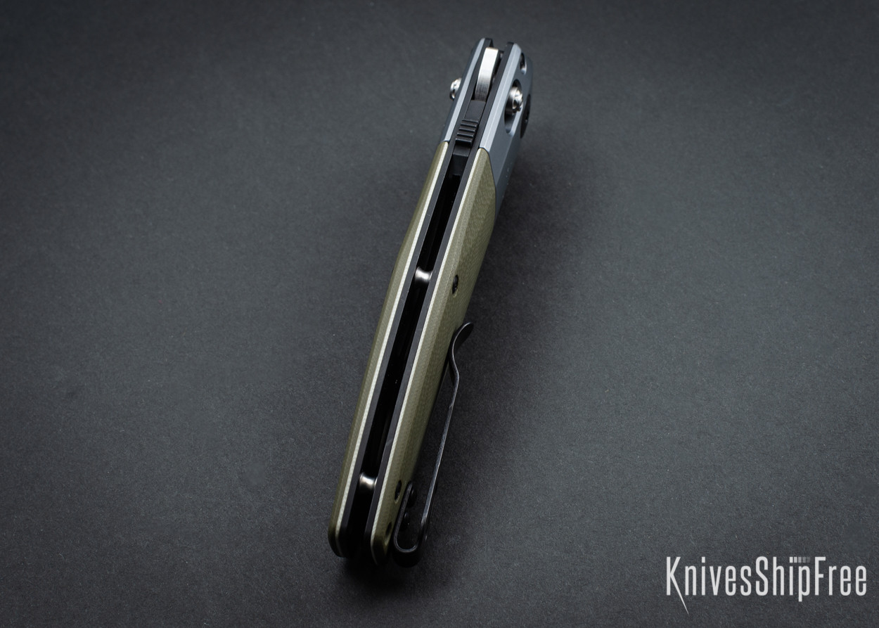 Benchmade Knives: 496 Vector - OD Green G-10 - White Liners - CPM